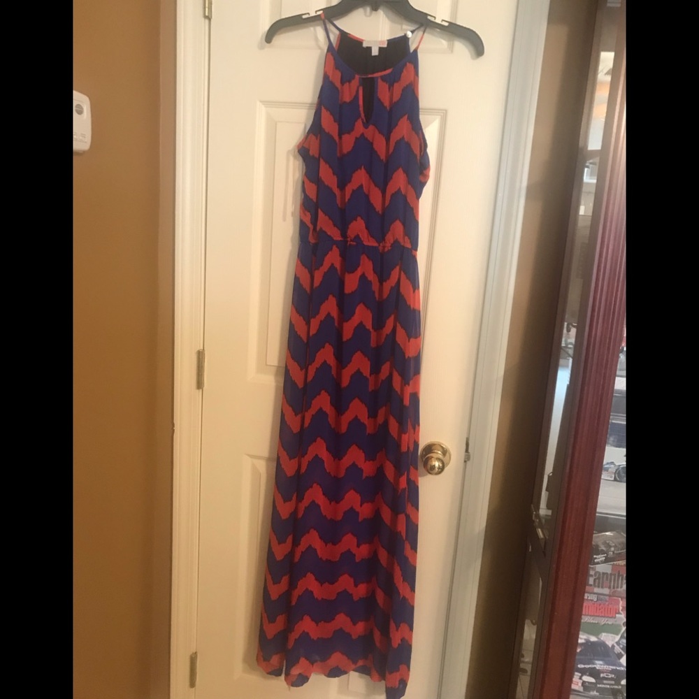 Red and blue maxi.